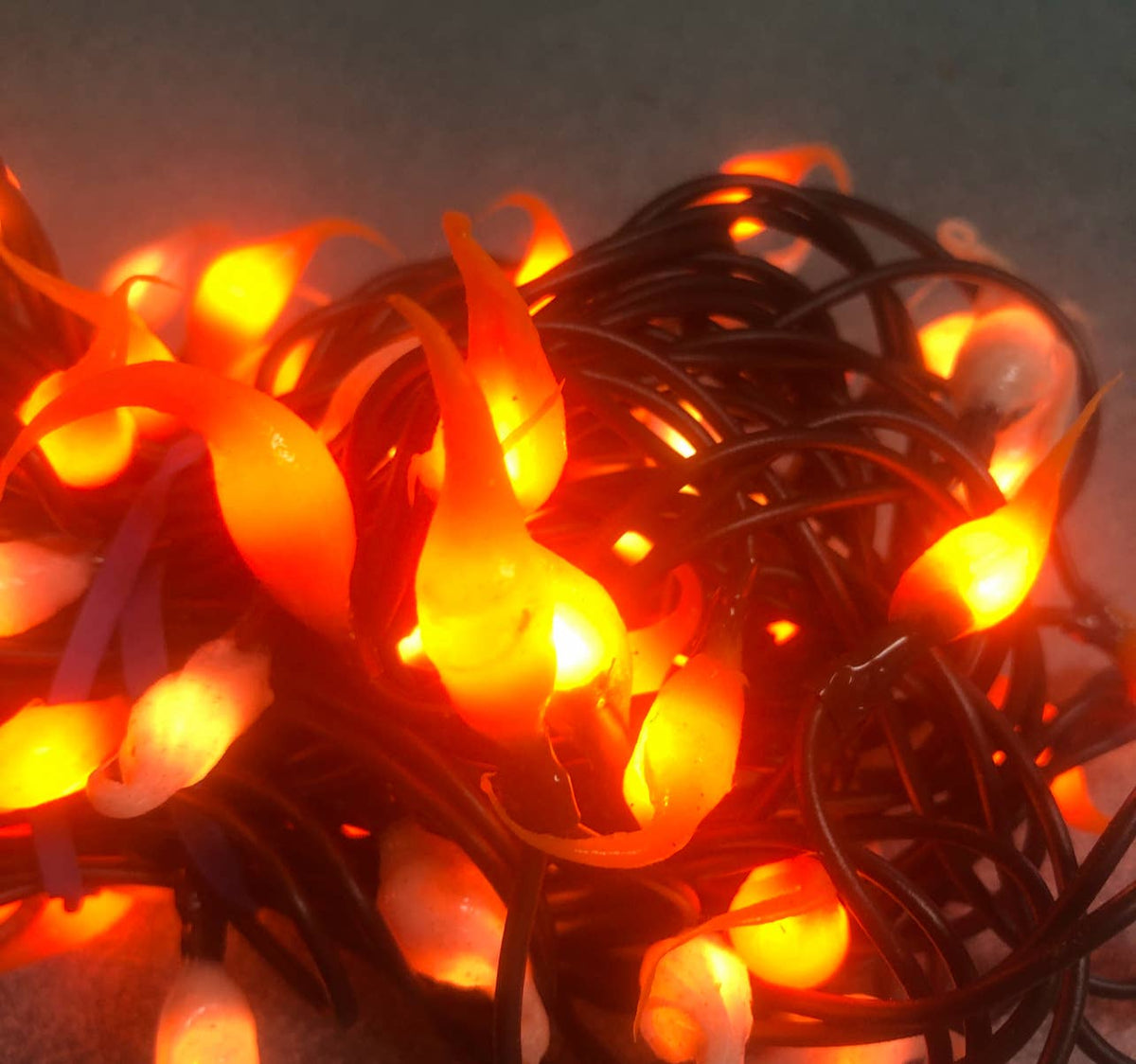 Battery “Pumpkin” Dipped Teeny Rice Lights w/timer