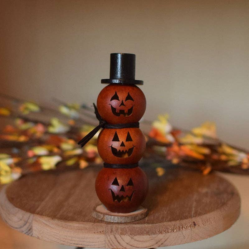 Hand-Crafted Tiered Pumpkin Gourd - Lil Tripp - Fall Decor