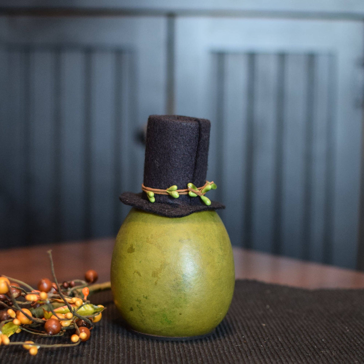 Hand-Crafted Gourd - Frank Miniature - Halloween Decor