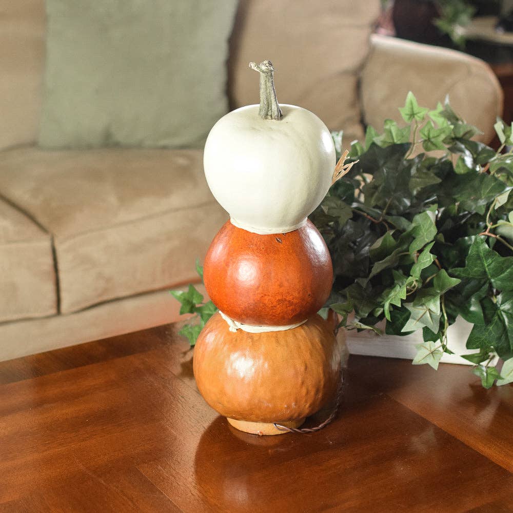 Hand-Crafted Tiered Gourd - Jack Stack Large Tall Lit