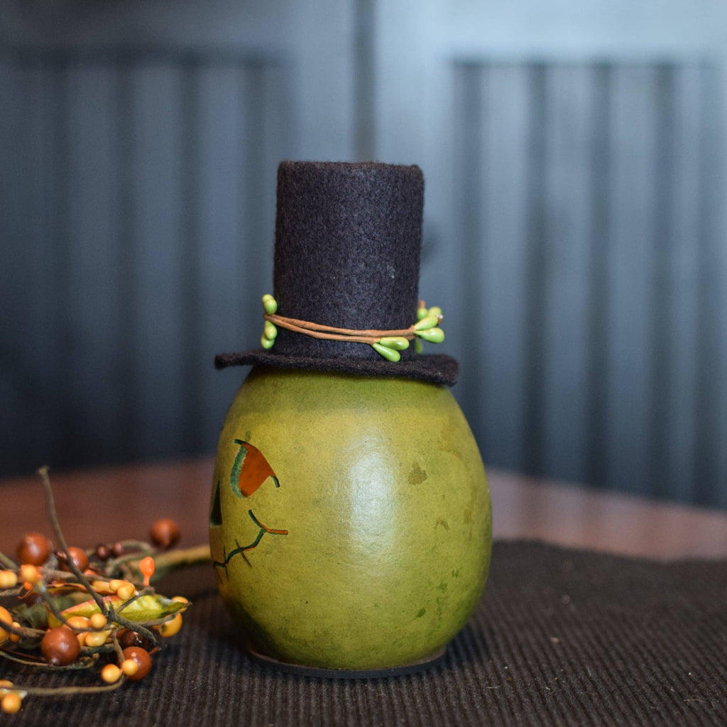 Hand-Crafted Gourd - Frank Miniature - Halloween Decor