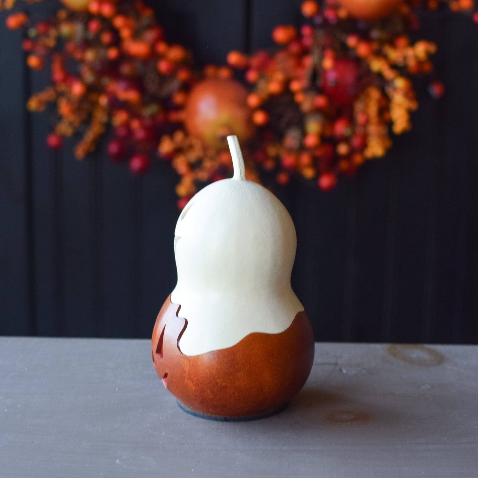 Hand-Crafted Gourd - Casper Jack Miniature - Fall Decor
