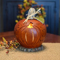 Hand-Crafted Gourd - Pumpkin Silhouette Lit - Fall Decor