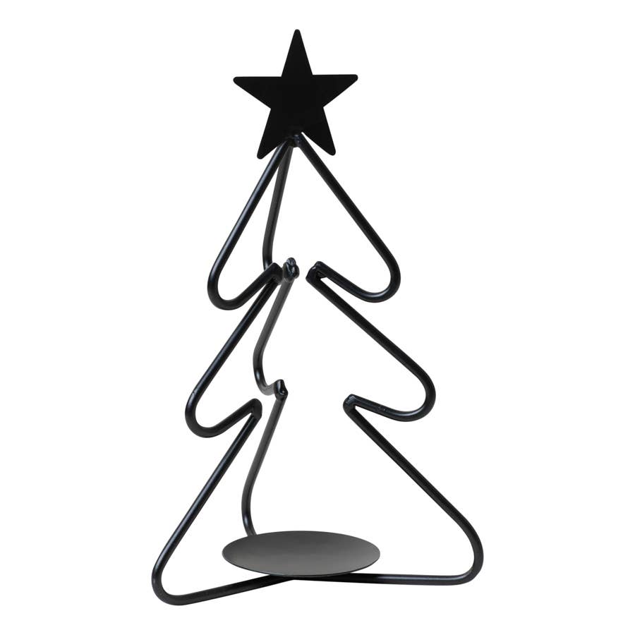 Wrought Iron Christmas Tree Votive/Tealight Holder