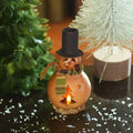Hand-Crafted Snowman Gourd - Flurry Miniature - Winter Decor
