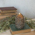 6" Moving Flame Pinecone Candle
