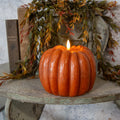 5" ORANGE 3D FLAME PUMPKIN CANDLE