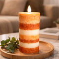 7 Layer Fall Mottle Moving Flame Led Candle