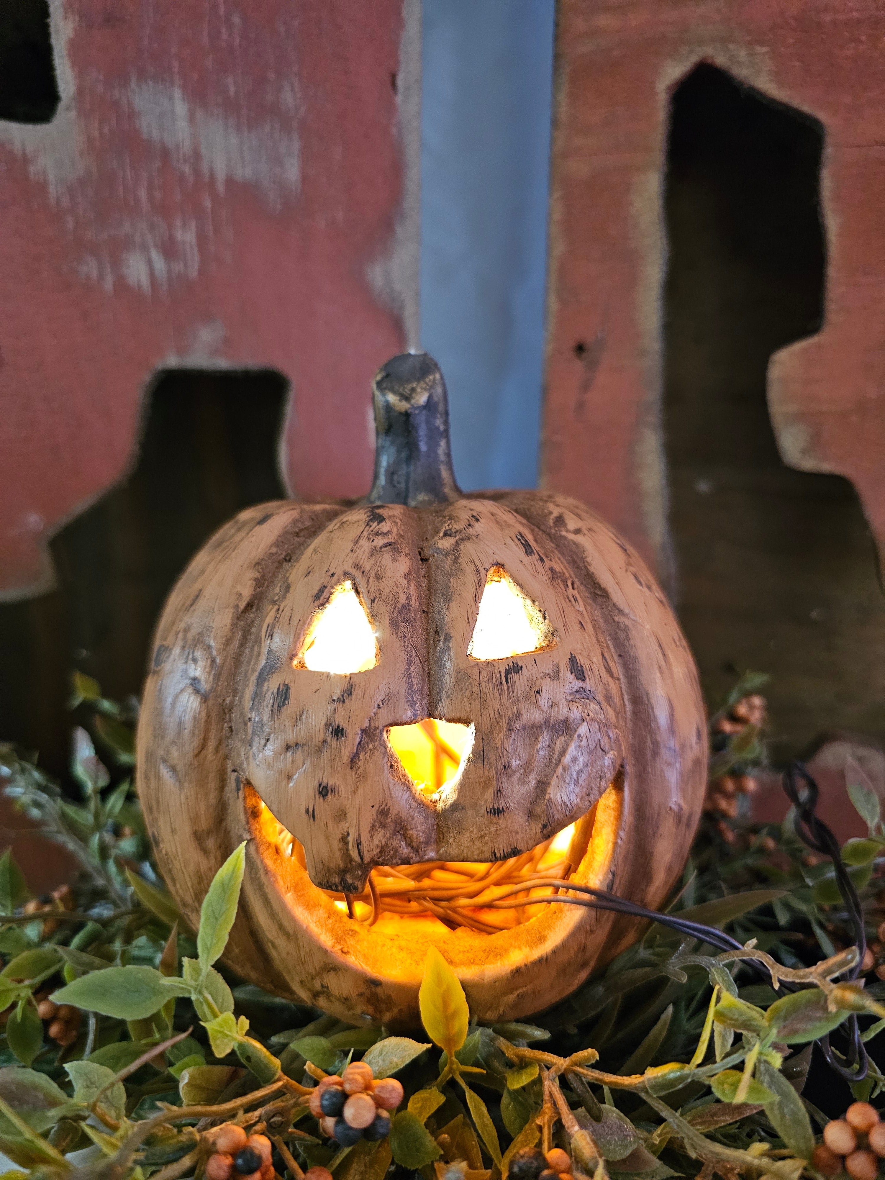 5.5" Terracotta Big Mouth Pumpkin