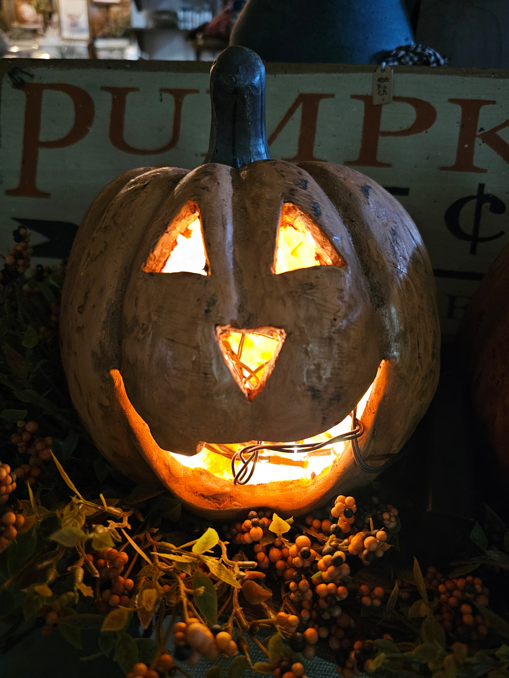 8" Terracotta Big Mouth Pumpkin