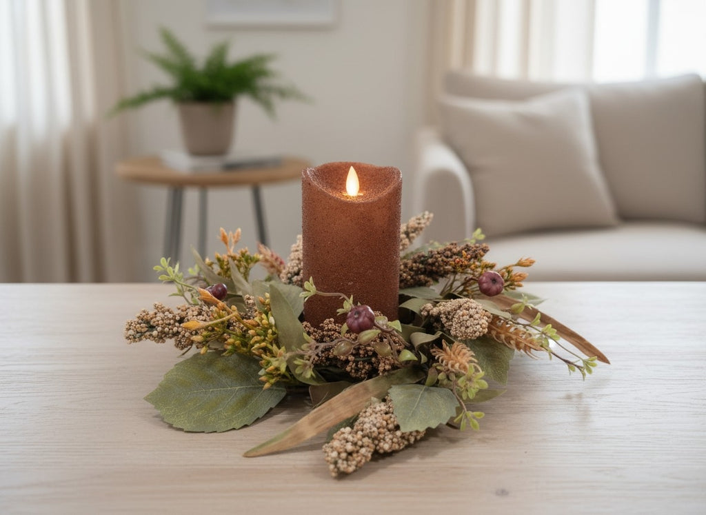 Wheat Berry 4.5in Candle Ring
